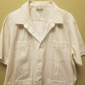 Men's White Shirt w/ Front Pockets